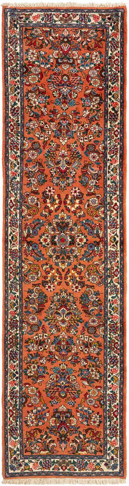 Detail image of 2' 6 x 9' 9 Sarouk Wool Runner Rug