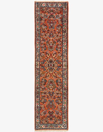 2' 6 x 9' 9 Sarouk Wool Runner Rug