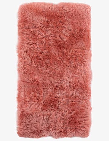 Pink Sheepskin Runner Rug