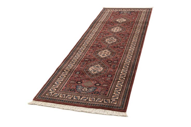 Detail image of 3' 2 x 9' 8 Hand Knotted Shirvan Wool Runner Rug