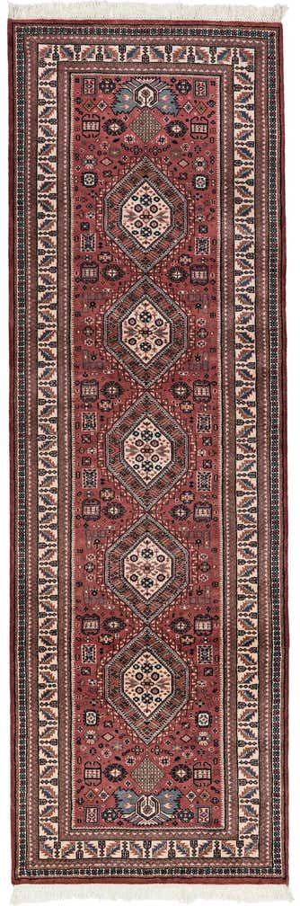 3' 2 x 9' 8 Hand Knotted Shirvan Wool Runner Rug