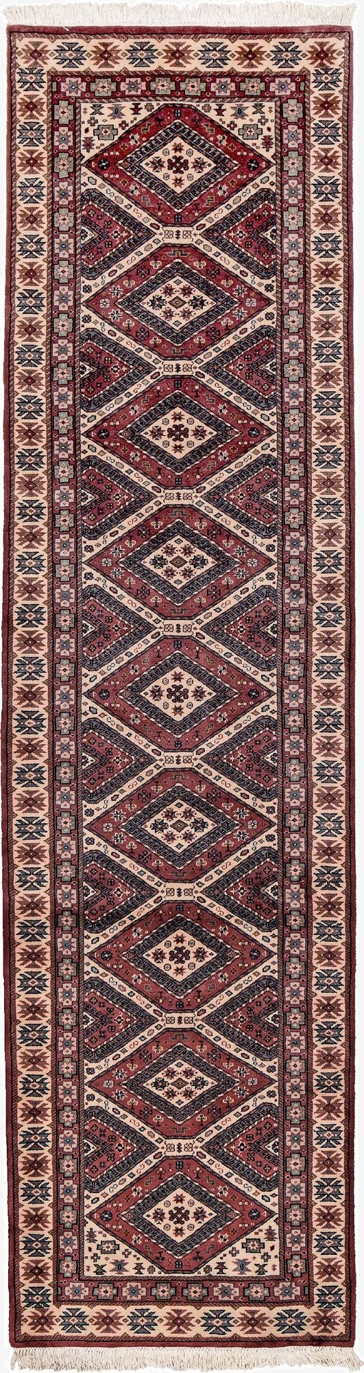 3' 1 x 11' 6  Hand Knotted Shirvan Wool Runner Rug
