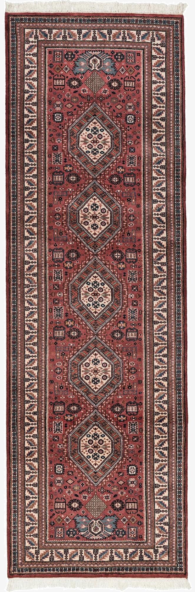 3' 2 x 9' 8  Hand Knotted Shirvan Wool Runner Rug