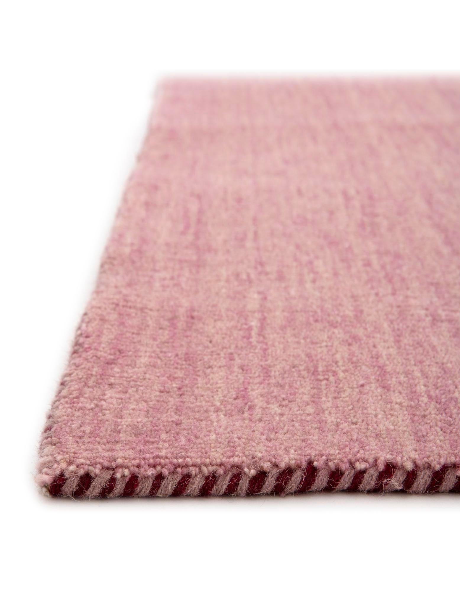 2' 7 x 9' 10 Hand Knotted Solid Gabbeh Wool Runner Rug