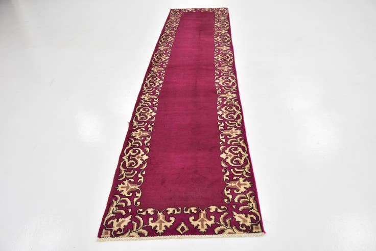 Detail image of 2' 8 x 11' 3 Hand Knotted Tabriz Persian Wool Runner Rug