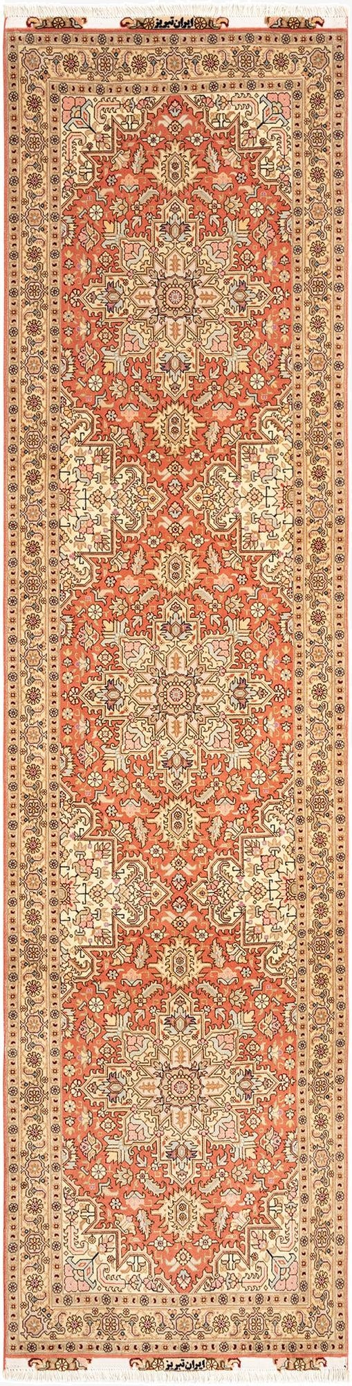 2' 7 x 10' Tabriz Runner Rug
