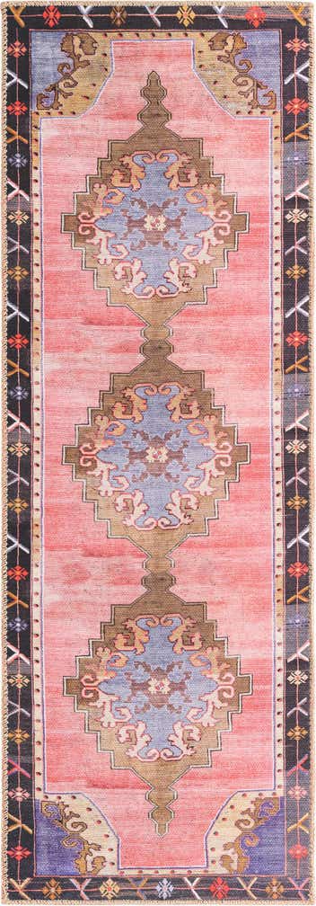 2' x 6' Washable Timeless Runner Rug