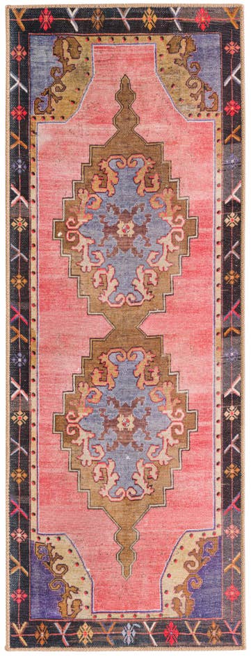 Detail image of 2' x 5' 3 Washable Timeless Runner Rug