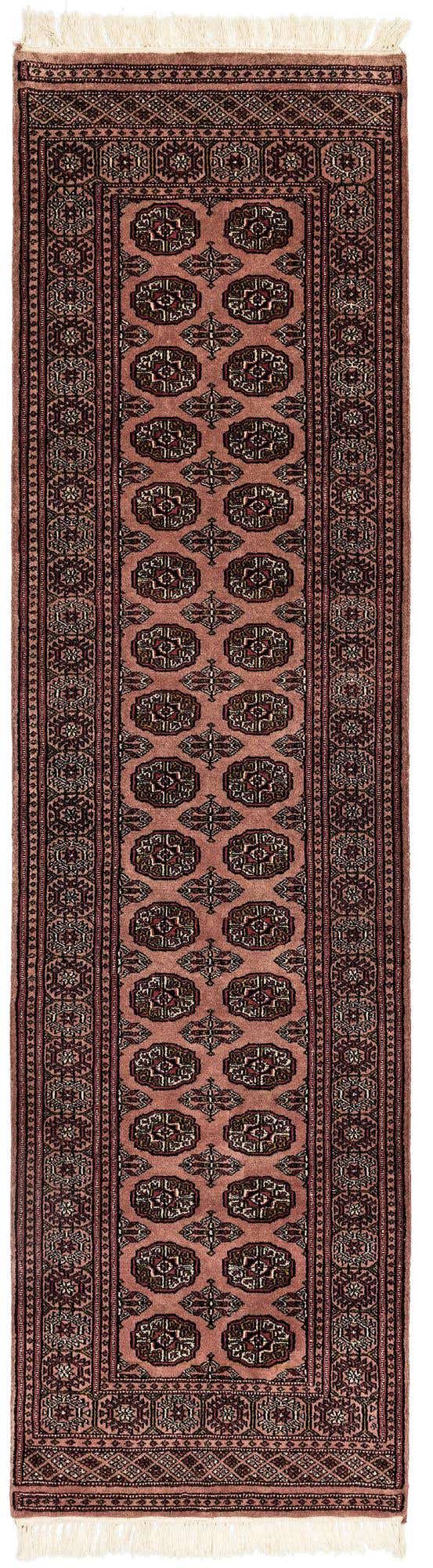 2' 4 x 8' 8 Hand Knotted Torkaman Wool Runner Rug