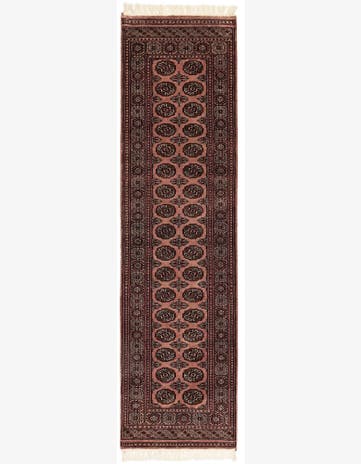2' 4 x 8' 8 Hand Knotted Torkaman Wool Runner Rug