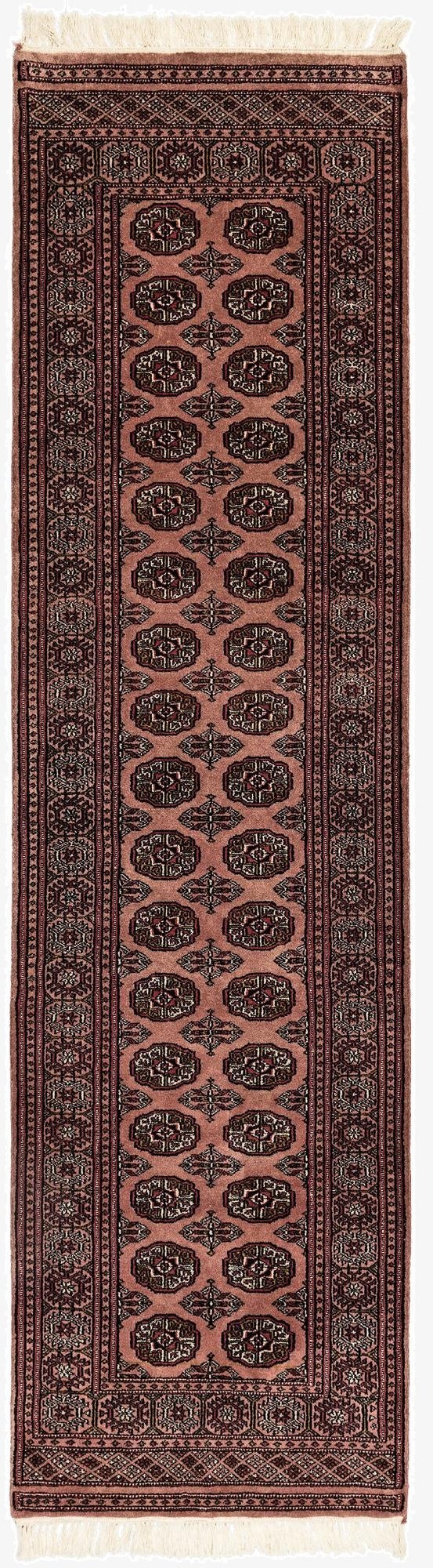 2' 4 x 8' 8  Hand Knotted Torkaman Wool Runner Rug