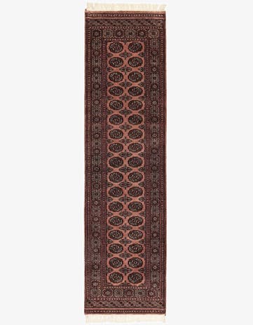 2' 4 x 8' 8 Hand Knotted Torkaman Wool Runner Rug