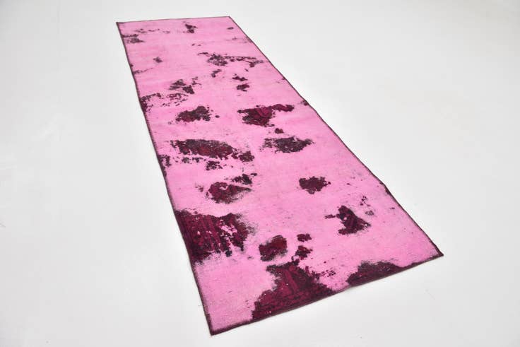 Detail image of 3' 2 x 8' 10 Hand Knotted Ultra Vintage Persian Wool Runner Rug