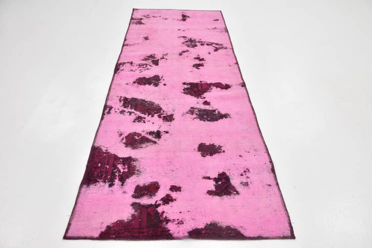 Detail image of 3' 2 x 8' 10 Hand Knotted Ultra Vintage Persian Wool Runner Rug