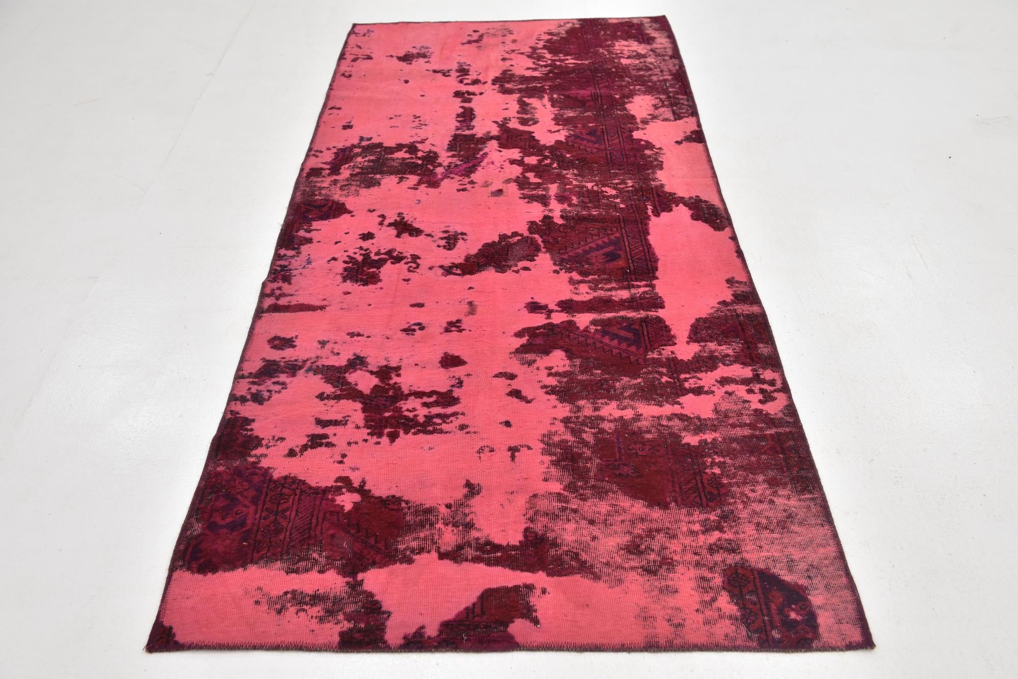 3' 8 x 8' 2 Hand Knotted Ultra Vintage Persian Wool Runner Rug