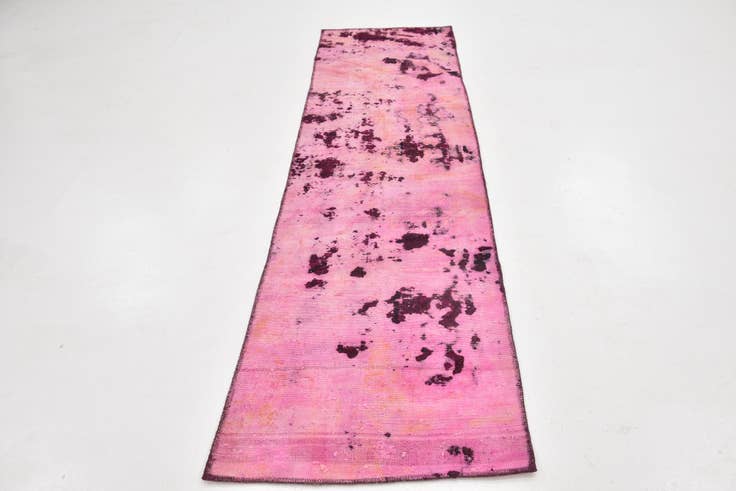 Detail image of 2' 6 x 9' 6 Hand Knotted Ultra Vintage Persian Wool Runner Rug