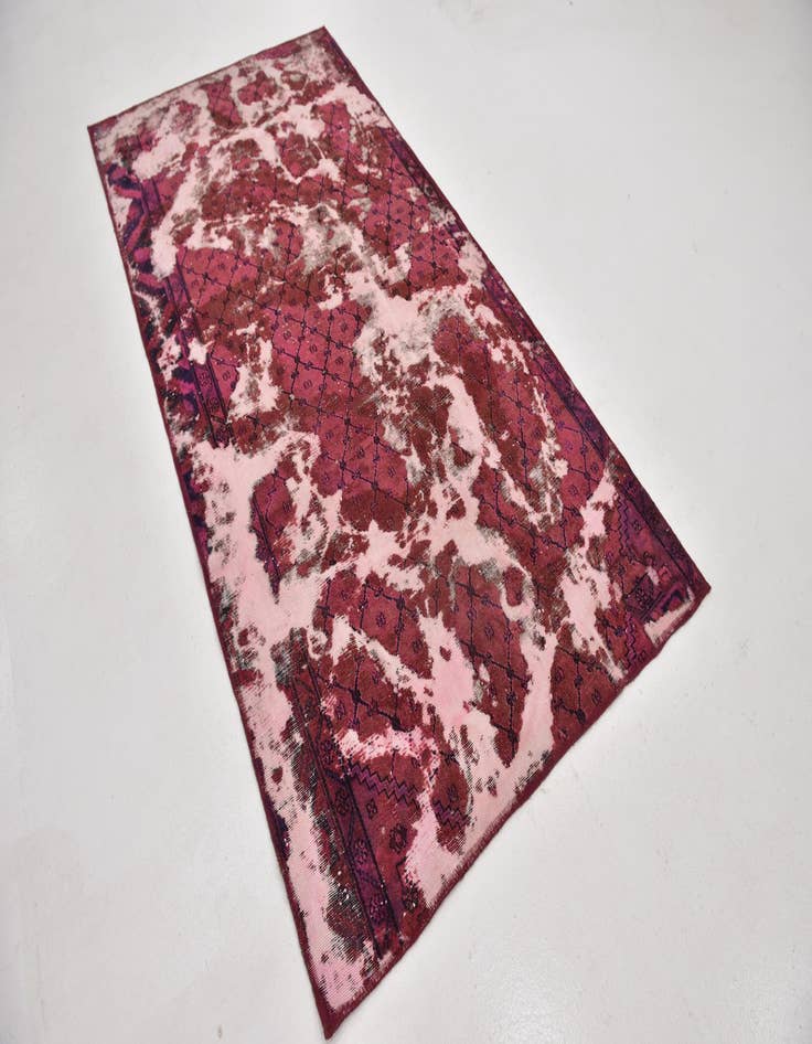 Detail image of 4' 2 x 8' 3  Hand Knotted Ultra Vintage Persian Wool Runner Rug