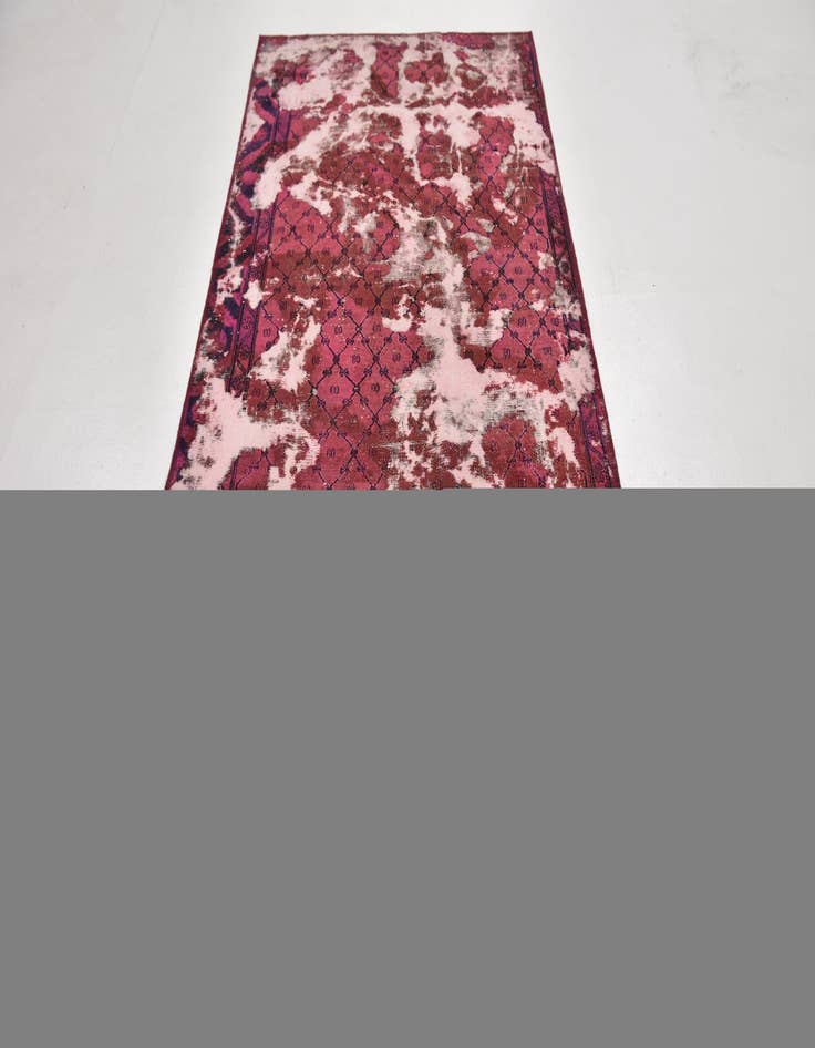 Detail image of 4' 2 x 8' 3  Hand Knotted Ultra Vintage Persian Wool Runner Rug