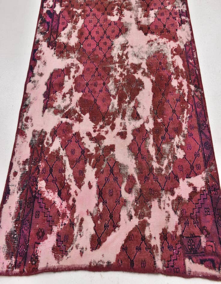 Detail image of 4' 2 x 8' 3  Hand Knotted Ultra Vintage Persian Wool Runner Rug