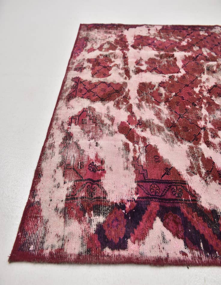 Detail image of 4' 2 x 8' 3  Hand Knotted Ultra Vintage Persian Wool Runner Rug