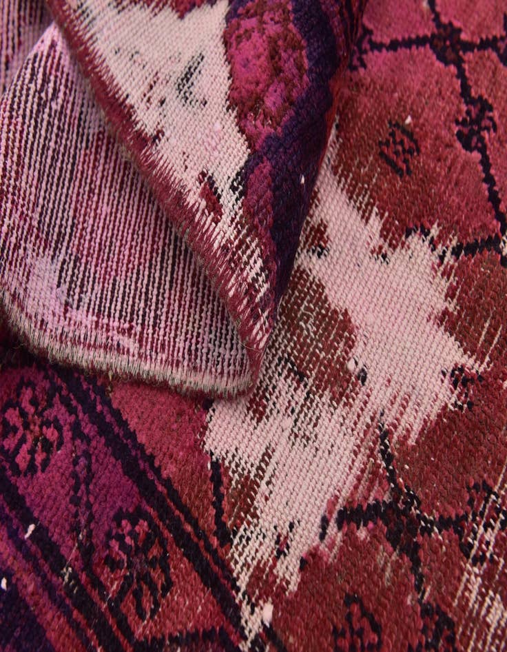 Detail image of 4' 2 x 8' 3  Hand Knotted Ultra Vintage Persian Wool Runner Rug