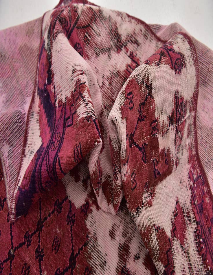 Detail image of 4' 2 x 8' 3  Hand Knotted Ultra Vintage Persian Wool Runner Rug