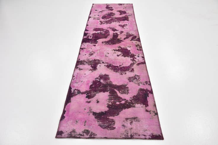 Detail image of 2' 9 x 10' Hand Knotted Ultra Vintage Persian Wool Runner Rug