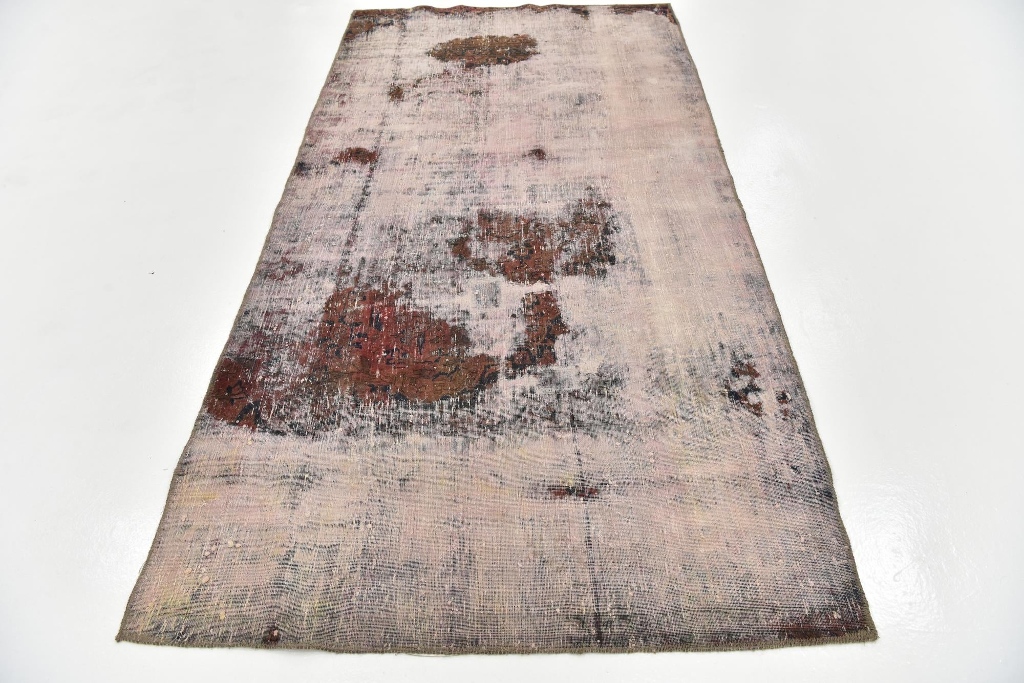 4' 5 x 8' 4 Hand Knotted Ultra Vintage Persian Wool Runner Rug