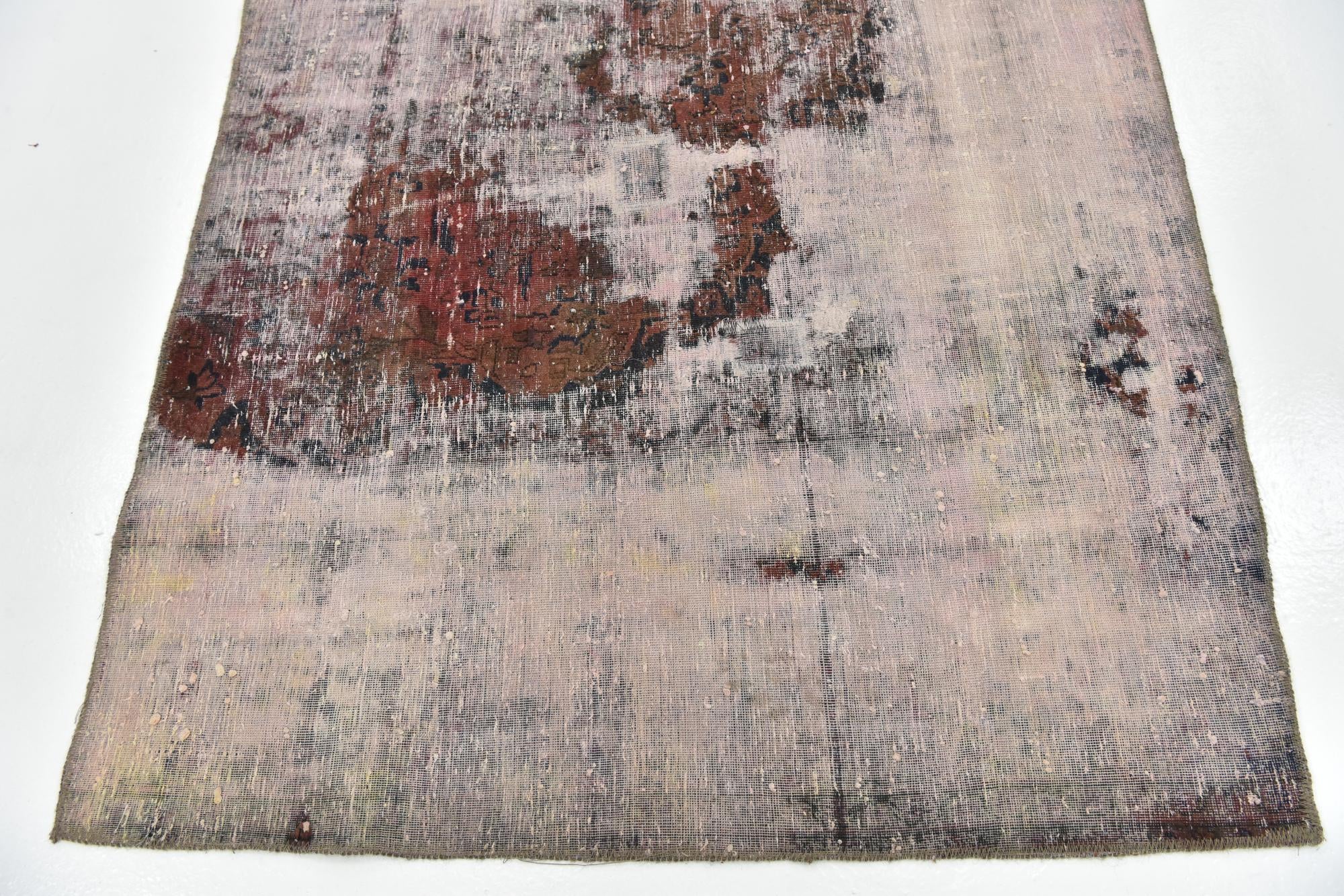 4' 5 x 8' 4 Hand Knotted Ultra Vintage Persian Wool Runner Rug