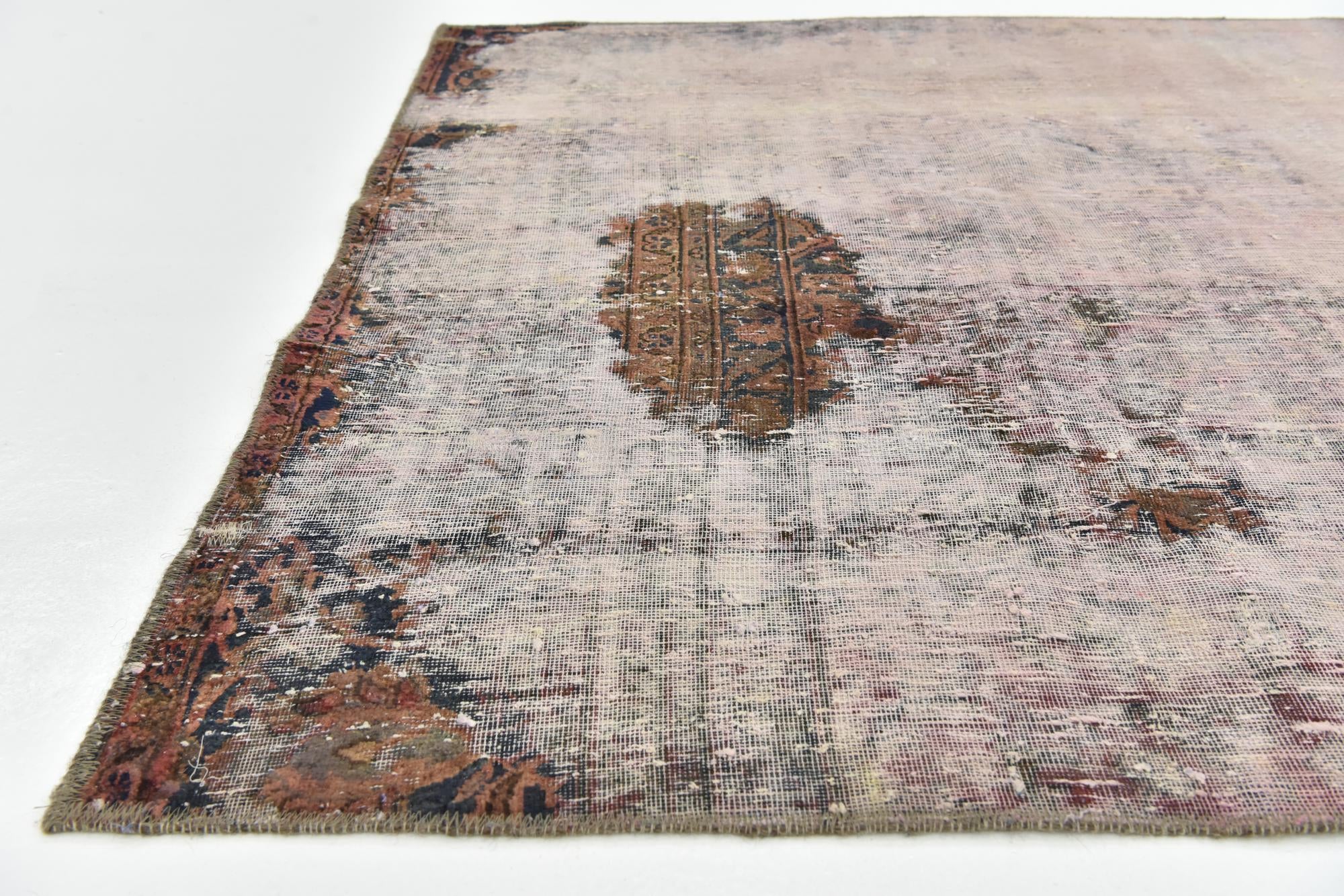 4' 5 x 8' 4 Hand Knotted Ultra Vintage Persian Wool Runner Rug