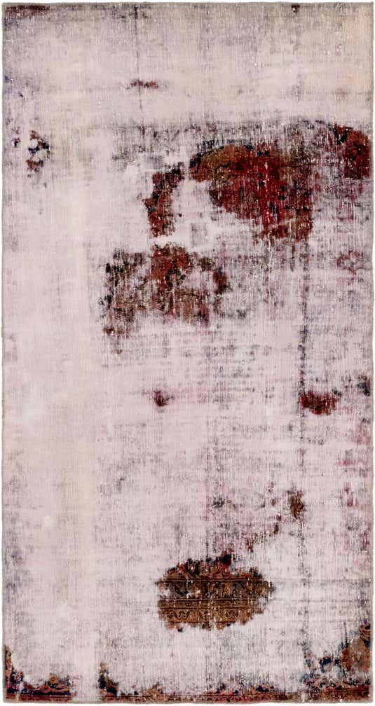 4' 5 x 8' 4 Hand Knotted Ultra Vintage Persian Wool Runner Rug