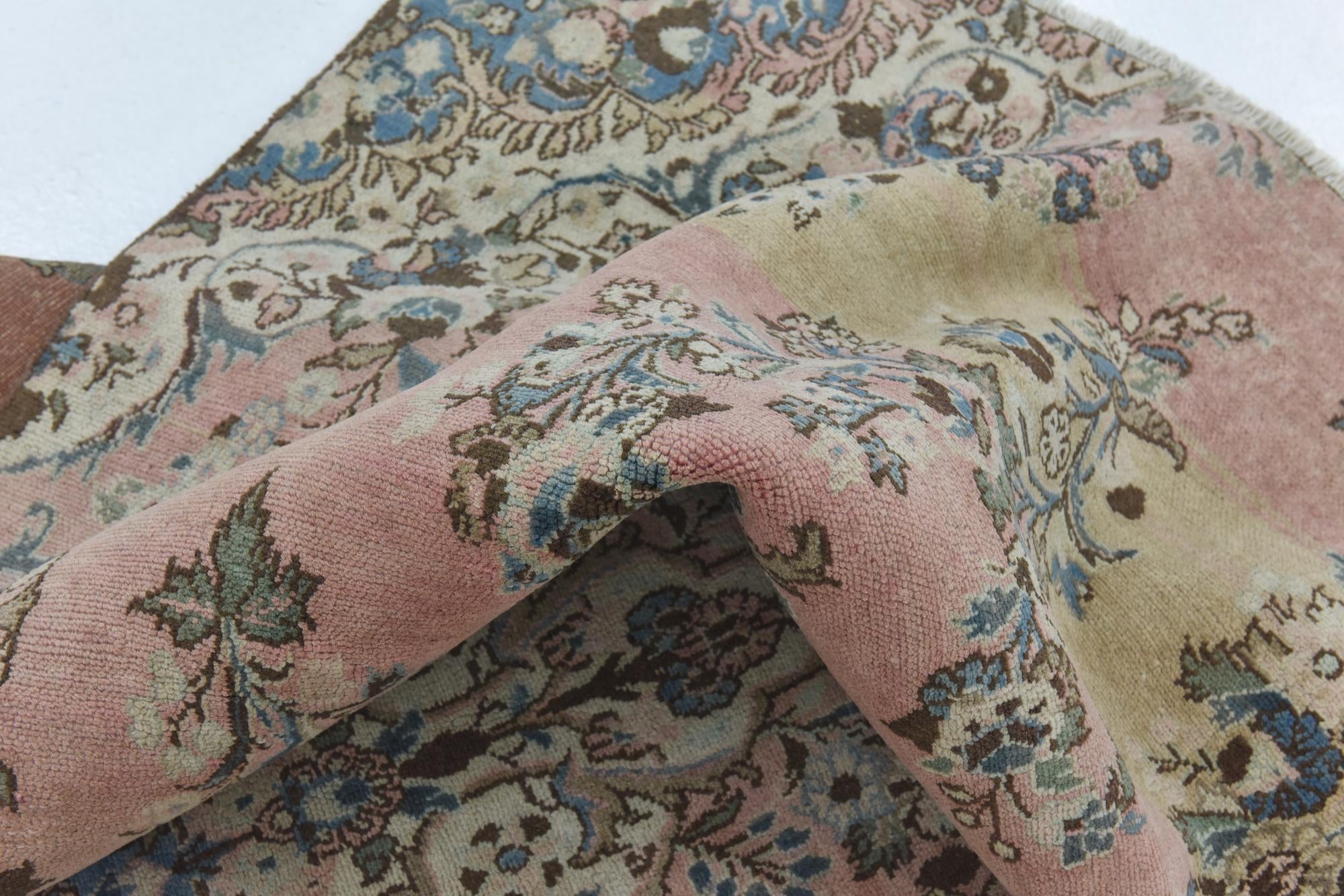 6' 5 x 13' 6 Hand Knotted Ultra Vintage Persian Wool Runner Rug