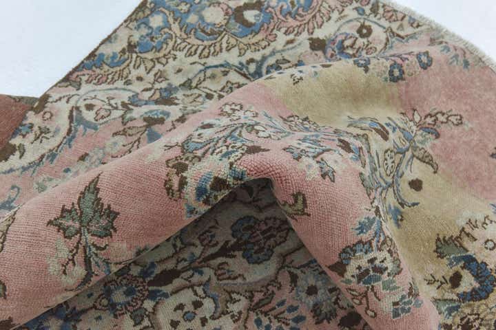 195cm x 410cm Handgeknoopt Ultra Vintage Perzisch Wol Loper Vloerkleed