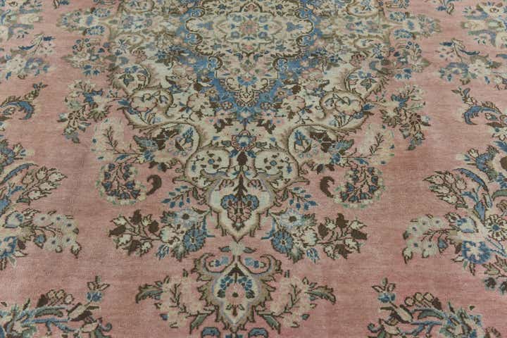 195cm x 410cm Handgeknoopt Ultra Vintage Perzisch Wol Loper Vloerkleed