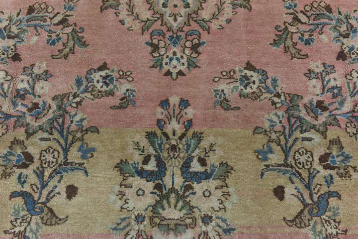 195cm x 410cm Handgeknoopt Ultra Vintage Perzisch Wol Loper Vloerkleed