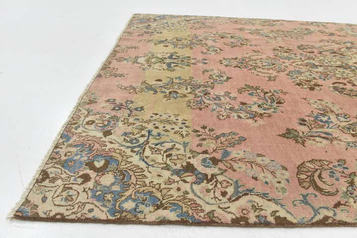 195cm x 410cm Handgeknoopt Ultra Vintage Perzisch Wol Loper Vloerkleed