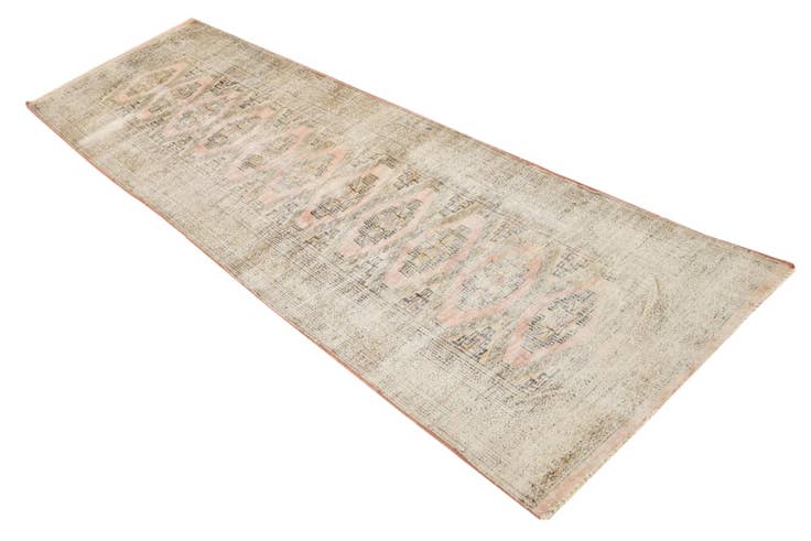 Detail image of 2' 5 x 8' 4 Hand Knotted Ultra Vintage Persian Wool Runner Rug