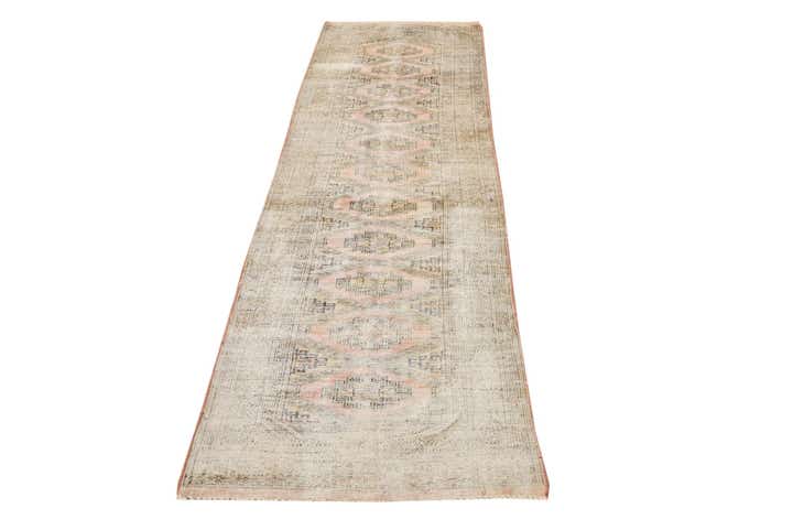 2' 5 x 8' 4 Hand Knotted Ultra Vintage Persian Wool Runner Rug