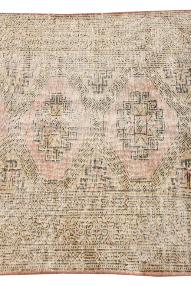 Detail image of 2' 5 x 8' 4 Hand Knotted Ultra Vintage Persian Wool Runner Rug