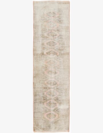 2' 5 x 8' 4 Hand Knotted Ultra Vintage Persian Wool Runner Rug