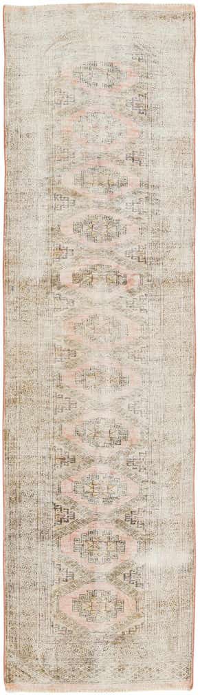 2' 5 x 8' 4 Hand Knotted Ultra Vintage Persian Wool Runner Rug