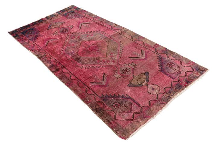 3' 4 x 6' 9 Hand Knotted Ultra Vintage Persian Wool Runner Rug