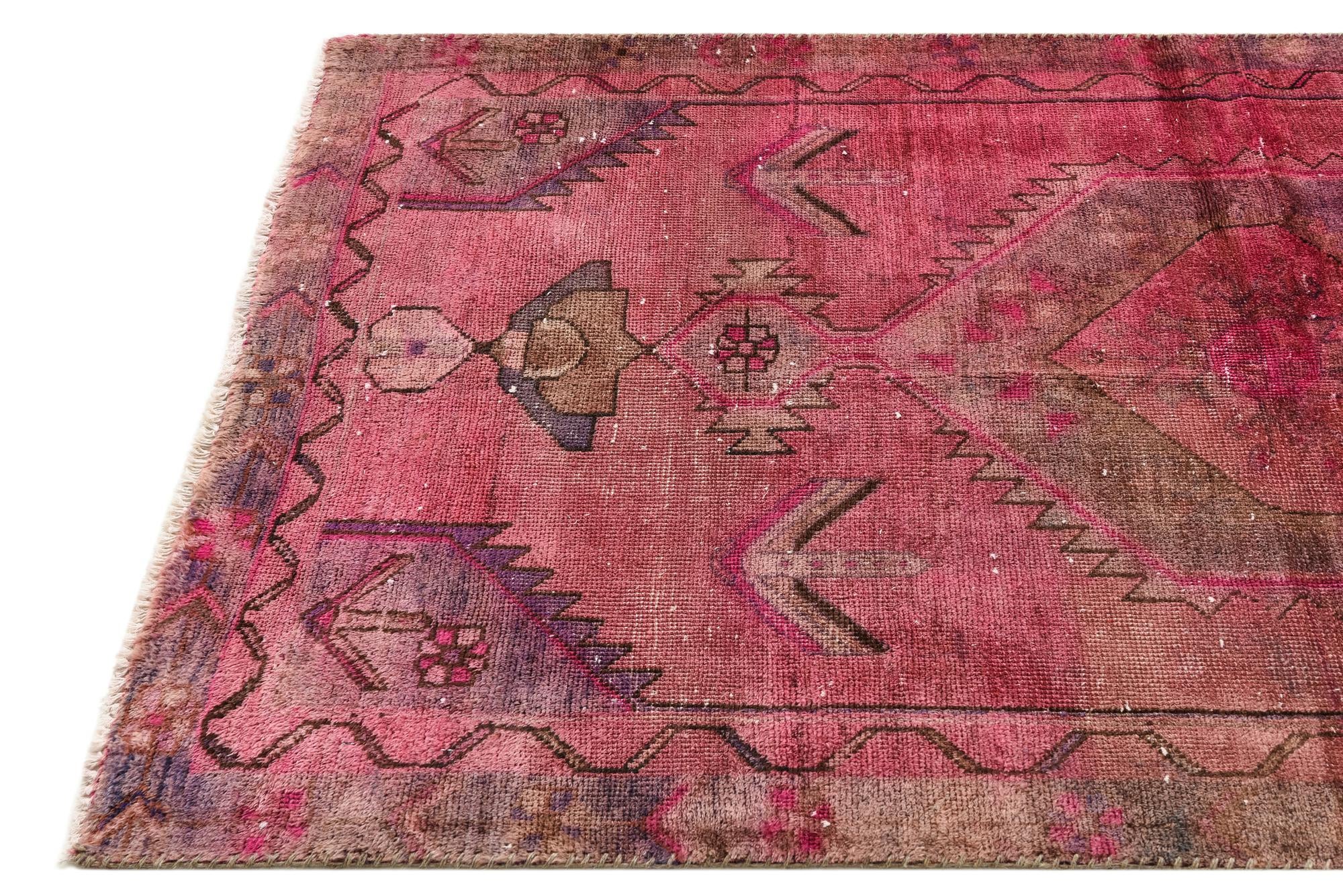 3' 4 x 6' 9 Hand Knotted Ultra Vintage Persian Wool Runner Rug