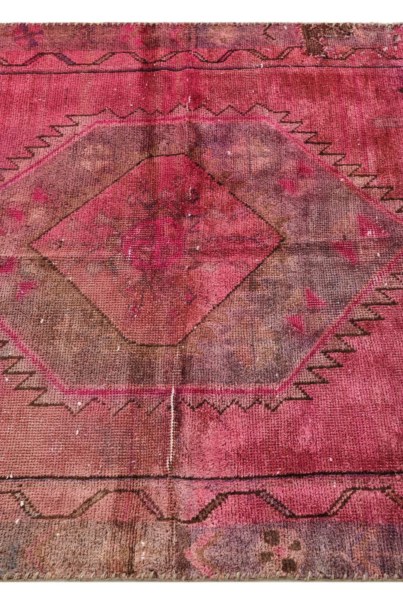 3' 4 x 6' 9 Hand Knotted Ultra Vintage Persian Wool Runner Rug