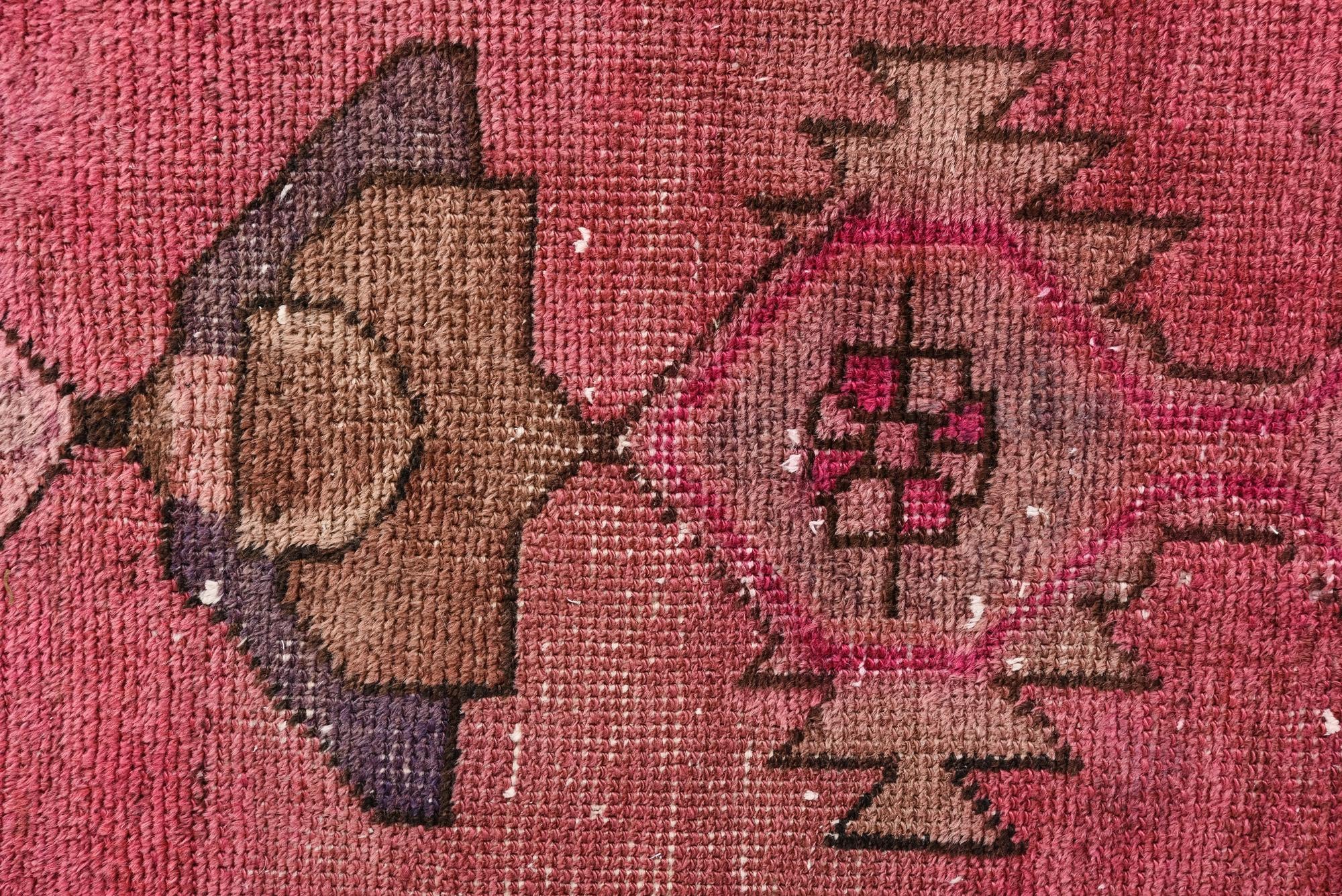 3' 4 x 6' 9 Hand Knotted Ultra Vintage Persian Wool Runner Rug