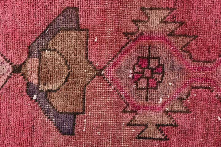 3' 4 x 6' 9 Hand Knotted Ultra Vintage Persian Wool Runner Rug