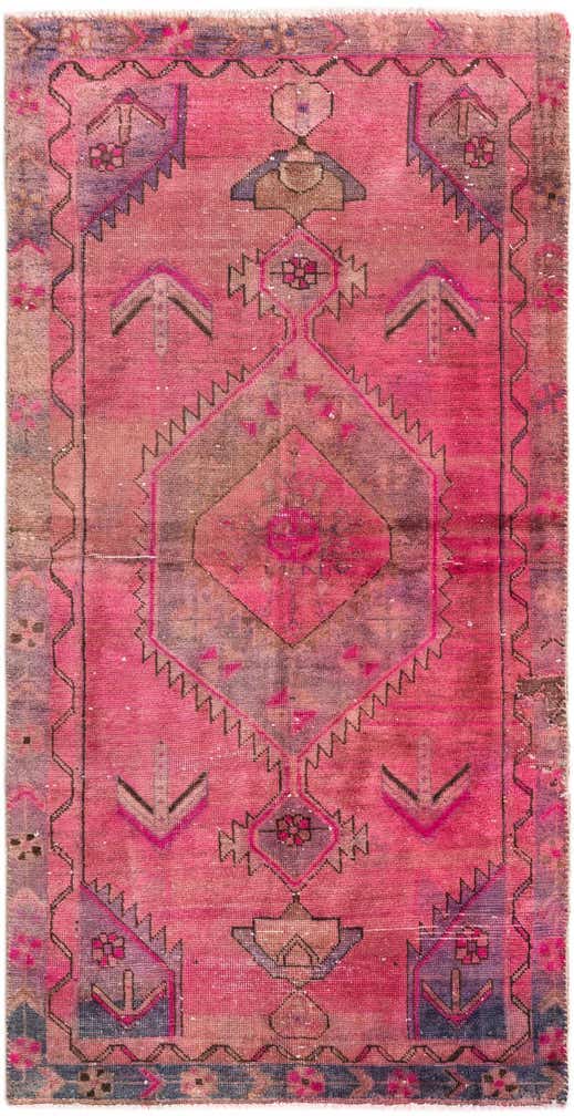 3' 4 x 6' 9 Hand Knotted Ultra Vintage Persian Wool Runner Rug