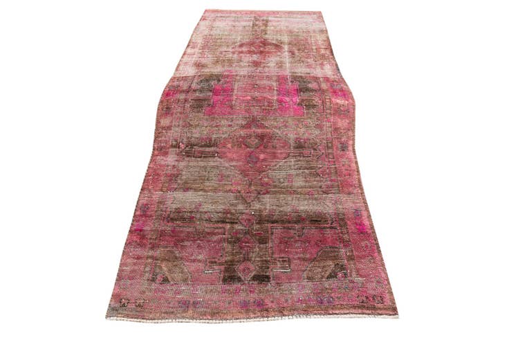 Detail image of 4' 9 x 11' 3 Hand Knotted Ultra Vintage Persian Wool Runner Rug