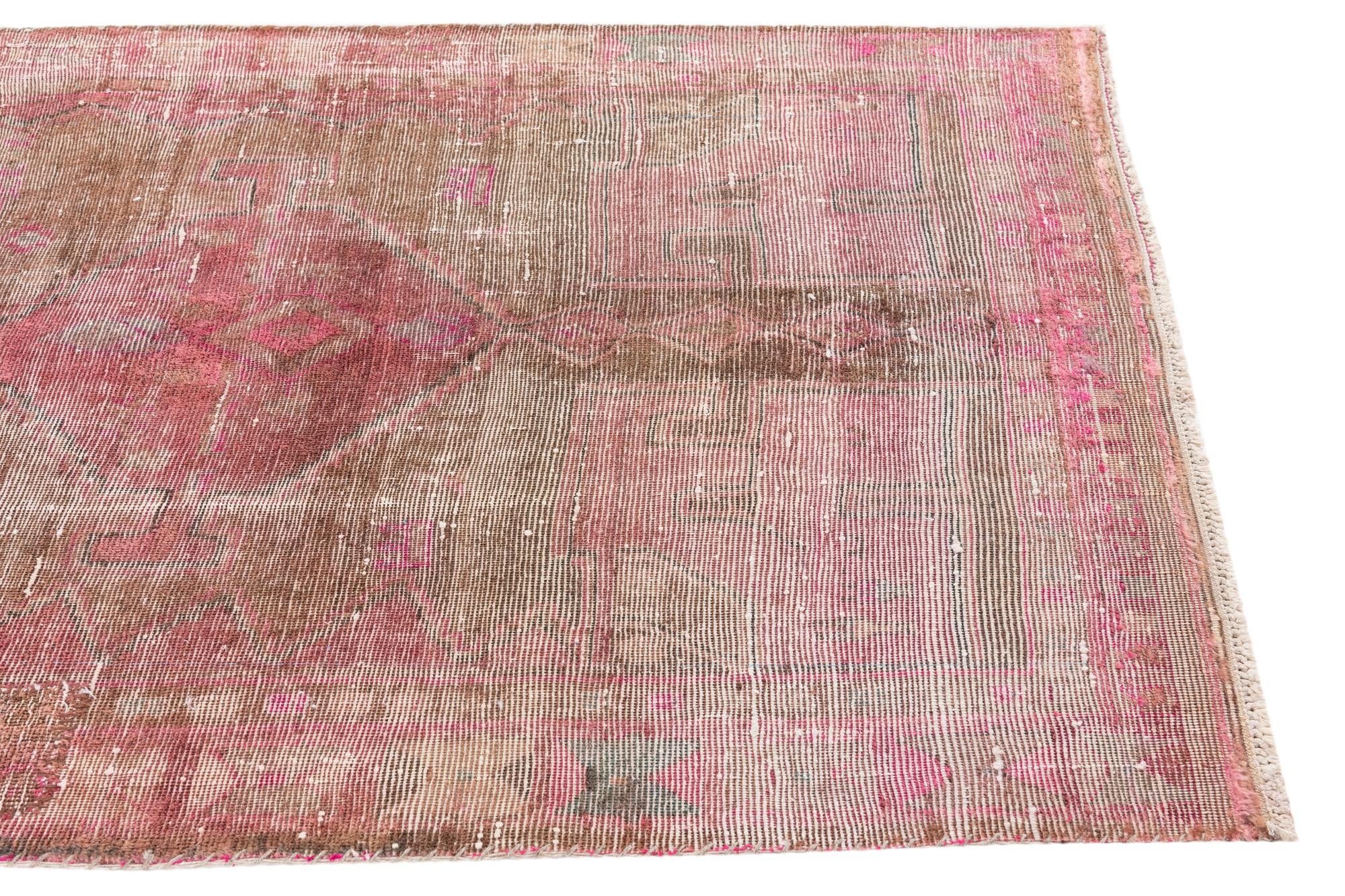 4' 9 x 11' 3 Hand Knotted Ultra Vintage Persian Wool Runner Rug