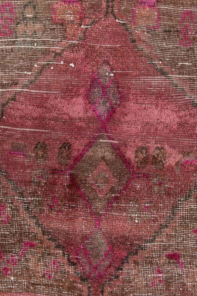 4' 9 x 11' 3 Hand Knotted Ultra Vintage Persian Wool Runner Rug